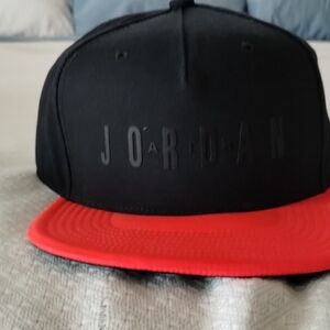 Jordan Black and Red Snapback Hat